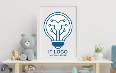 Plantilla de logotipo de tecnología de la información