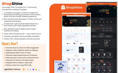 Shop Shine | Einseitige HTML-Website-Vorlage zum Neujahrsverkauf