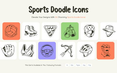 Спорт Doodle ікон колекції