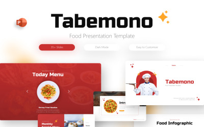 Tabemono Food PowerPoint sablon