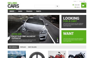 Autók értékesítése PrestaShop téma