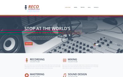 录音室响应式网站模板