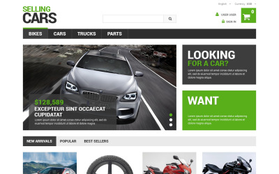 Modello PrestaShop Responsive #48752 "Selling Cars"