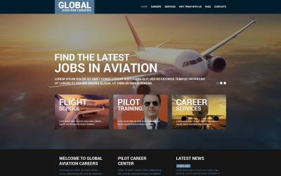 Modelo de site responsivo de companhia aérea privada