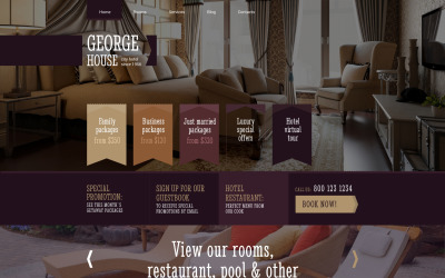 Responsivt Hotels Responsive WordPress Theme WordPress-tema #48707