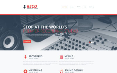 Responzivní webová šablona Recording Studio