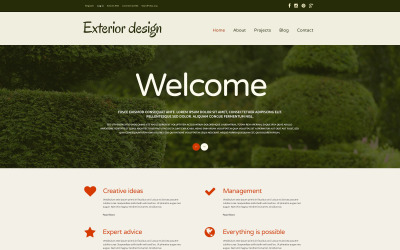 Tema WordPress responsivo de design de jardim