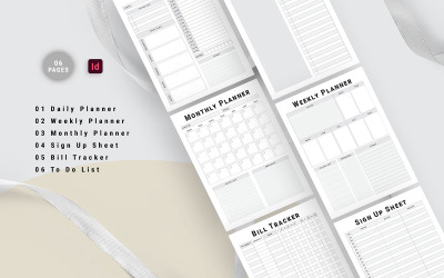 Dagelijkse, wekelijkse en maandelijkse planner