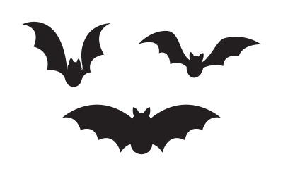 Dark Bat vector icon šablona ilustrace design v.6
