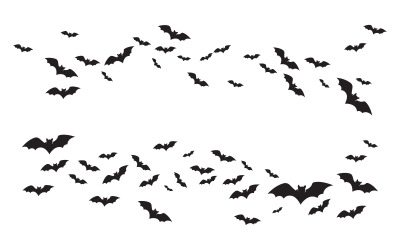 Dunkle Fledermaus Vektor-Symbol Vorlage Illustration Design v.13