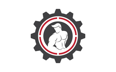 Fitness Sport Label, Gym Badge, Fitness Logo Design v.1