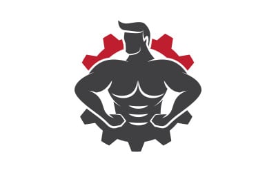 Fitness Sport Label, Gym Badge, Fitness Logo Design v.7