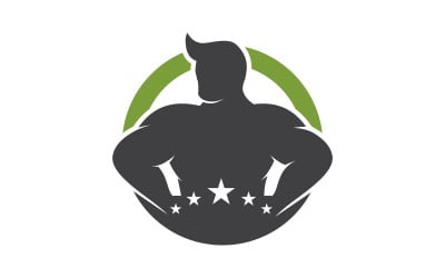 Fitness Sport Label, Gym Badge, Fitness Logo Design v.8