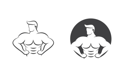 Fitness Sport Label, Gym Badge, Fitness Logo Ontwerp v.2