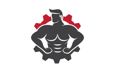 Fitness Sport Label, Gym Badge, Fitness Logo Ontwerp v.7