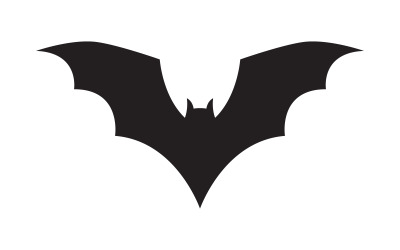Mörk Bat vektor ikon mall illustration design v.11