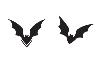 Mörk Bat vektor ikon mall illustration design v.5