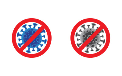 Medical pandemi Virus corona icon illustration template design v.5