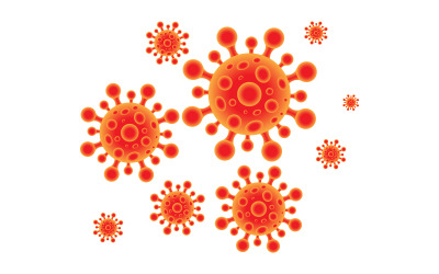 Medicinsk pandemi Virus corona ikon illustration mall design v.6