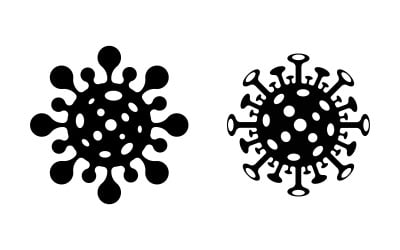 Modello di illustrazione dell&amp;#39;icona del virus corona della pandemia medica design v.1
