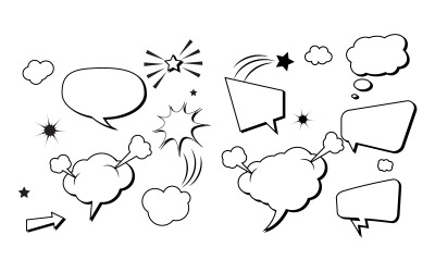 Serietidning Popkonst Design Element Vektor Illustration v.12