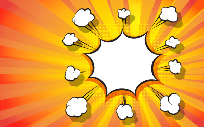 Serietidning Popkonststil Designelement vektorillustration v.2