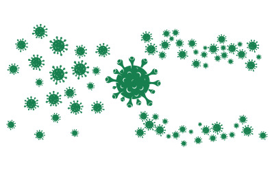 Virus corona medicinsk vektorillustration malldesign v.3