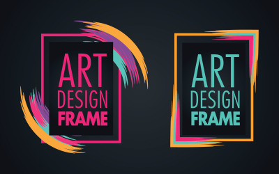 Art Deco ram för text Modern konstgrafik för hipsters v.2