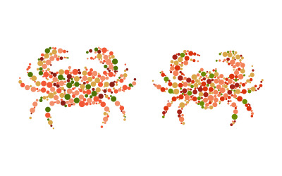 Crab vector icon logo illustration design template v.7