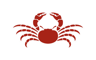 Crab vector icon logo illustration design template v.9