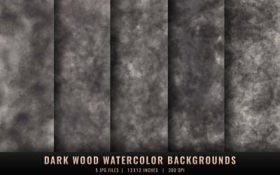 Dark Wood Watercolor Backgrounds