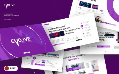Evolve - AI-teknik PowerPoint-mall