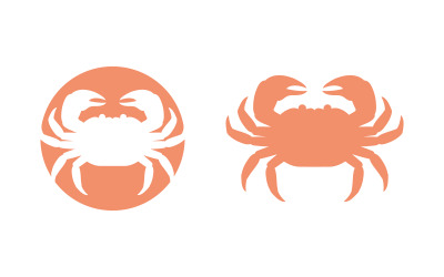 Krab vector icon logo ilustrace šablona návrhu v.4