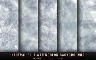 Nötr Mavi Suluboya Arkaplanlar