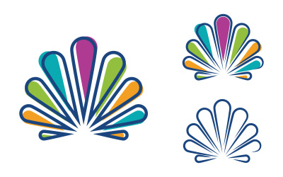 Shell vector icon strong concept illustration design template v.5