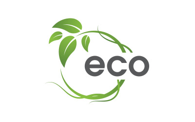 Bio eco Arbre feuille écologie élément nature illustration v.13