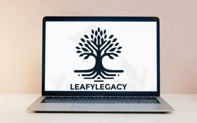 Modello di logo professionale per alberi per aziende di giardinaggio e benessere