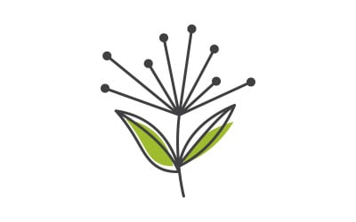 Szablon projektu logo ikony wektorowej kwiaciarni piękności v.7
