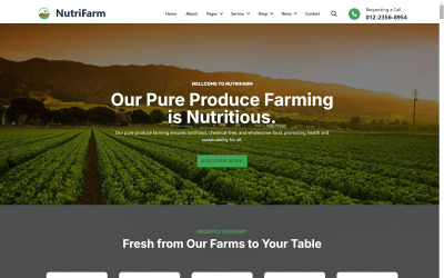 Nutri Farm | Szablon witryny HTML dla rolnictwa