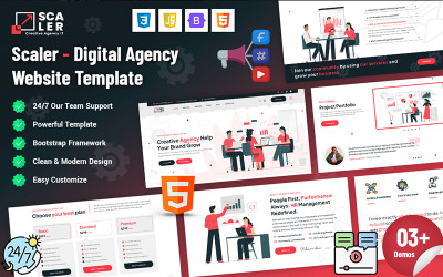 Scaler - Plantilla de sitio web para agencia digital