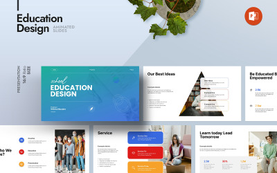 Diseño de presentación de PowerPoint sobre educación global