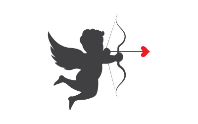 Angel Love Vector icon illustration design Template v.4
