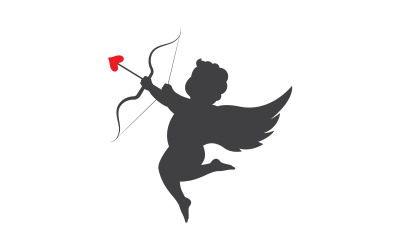 Angel Love vektor ikon illustration design mall v.1