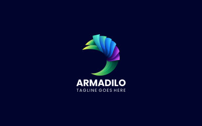 Armadillo Gradient Colorful Logo Template