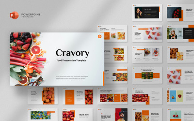 Cravory - Powerpoint-mall för mat och restaurang