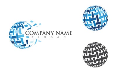 Fabric icon logo design textile Template vector illustration v.9