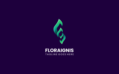 Flora Ignis Gradient Kolorowe Logo