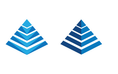 Pyramide Icon Bedrijfslogo illustratie ontwerp v.1