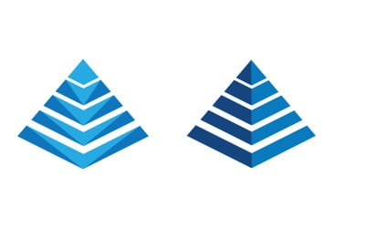 Pyramide Icon Business Logo illustration design v.1