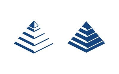 Pyramide Icon Business Logo illustration design v.2